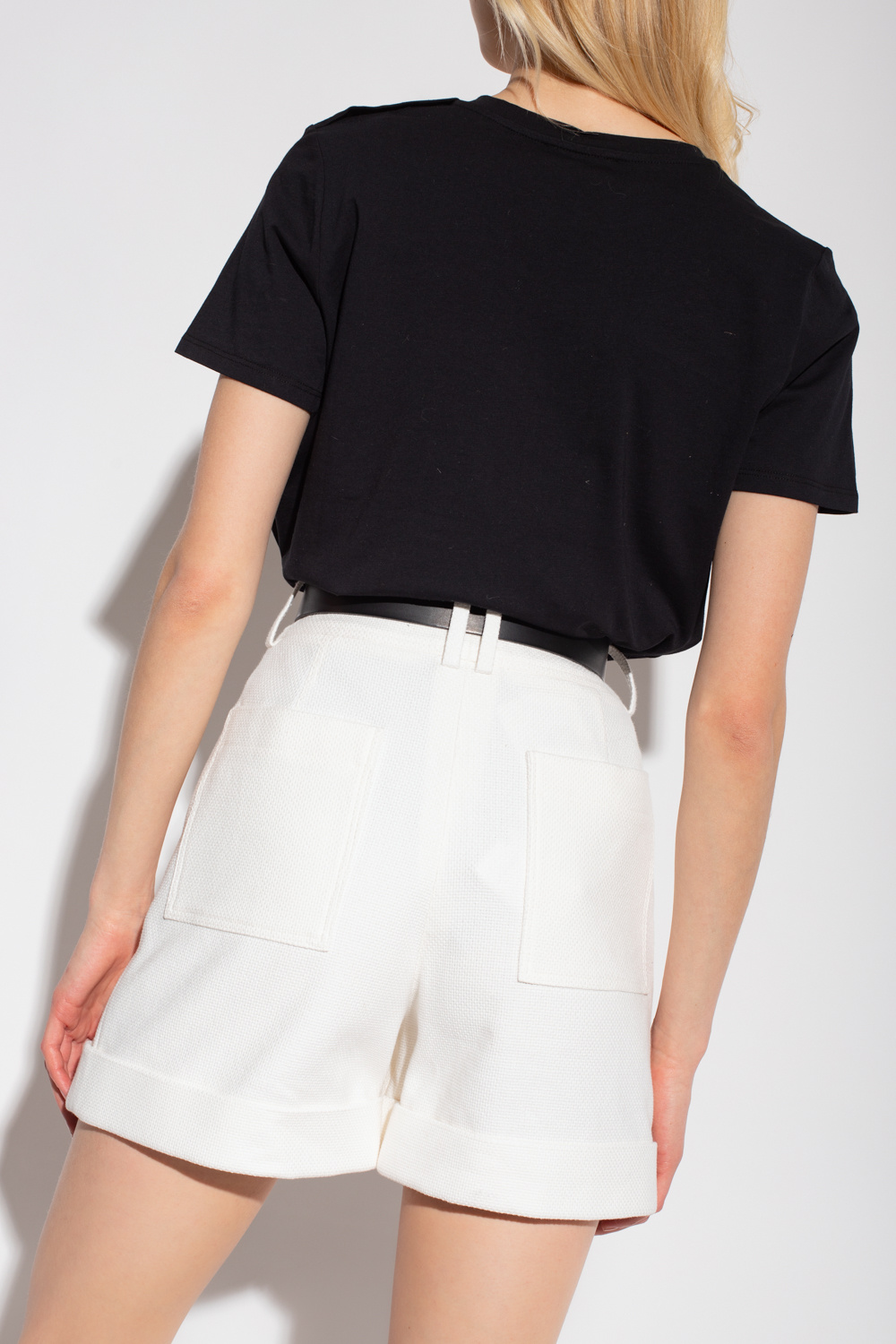 【関税込み】Balmain ブラウン クロップド Tシャツ 楽天市場】バルマン BALMAIN レディース トップス Tシャツ 半袖